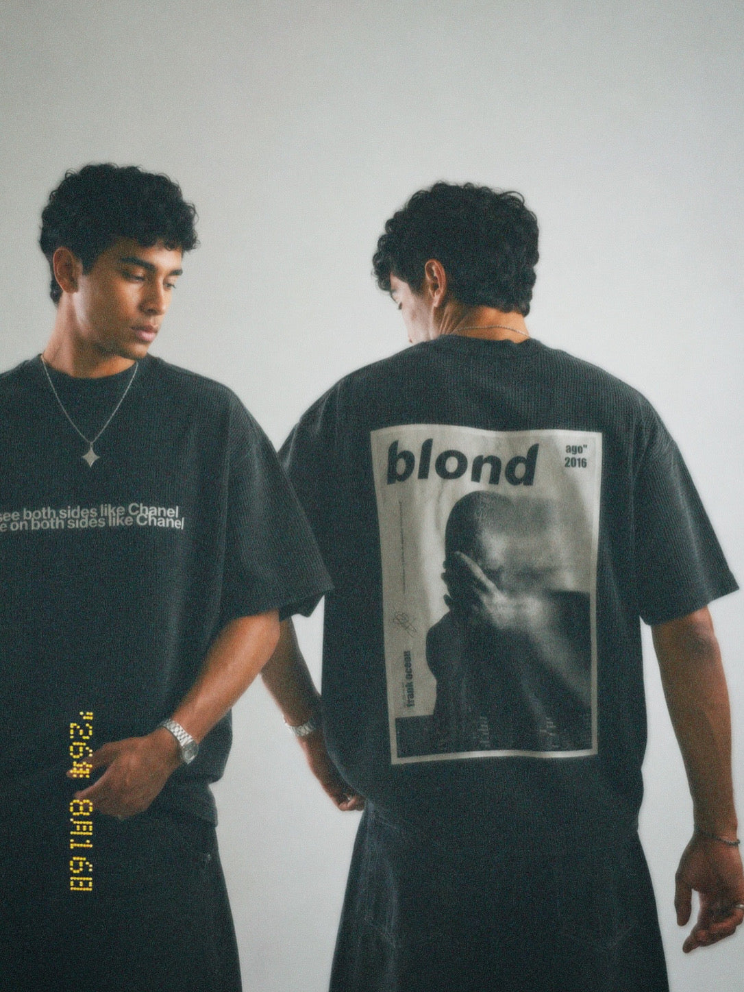 Black Waffle Oversized T-Shirt