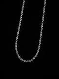 TWISTED FATE — Silver Rope Chain Necklace