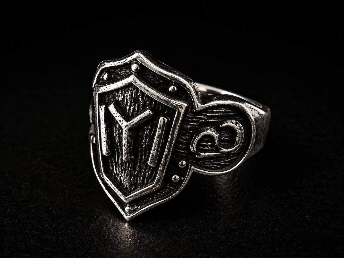 CREST OF RUIN — Shield Signet Ring