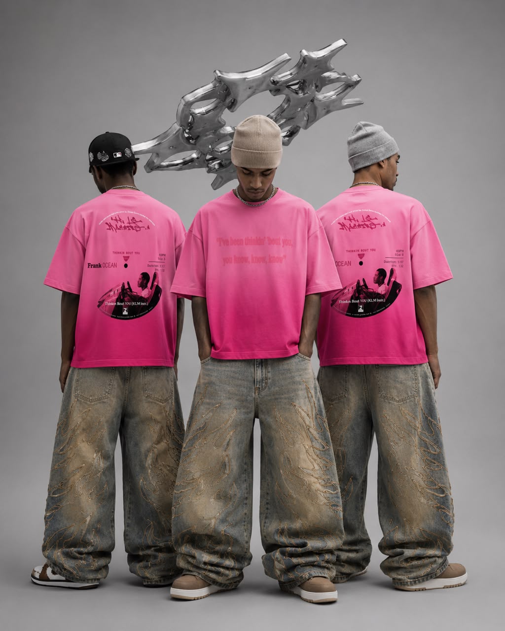 Pink Boxy Ombre Tee