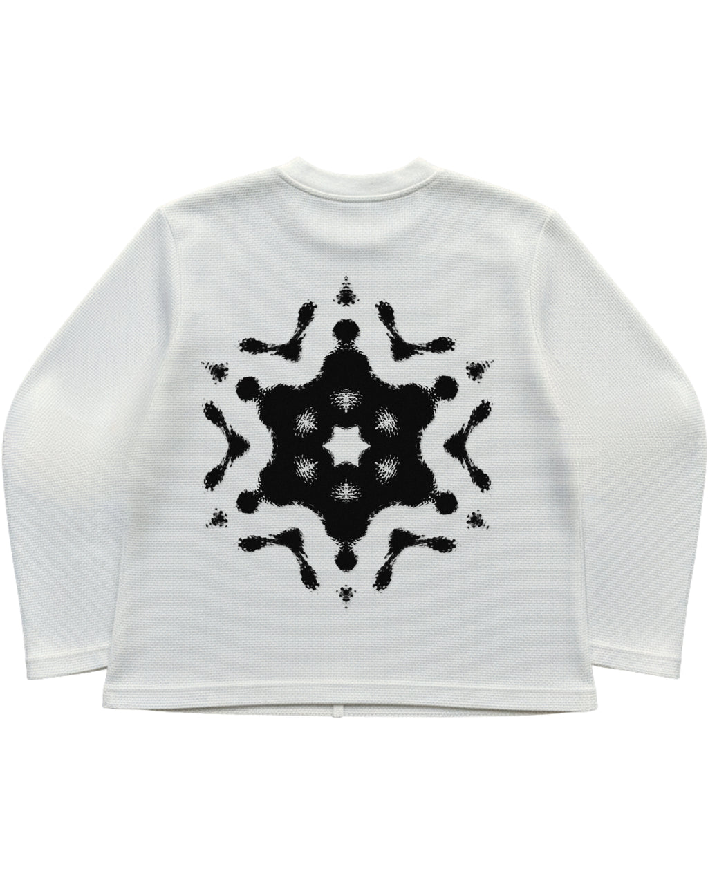 Off-white waffle knit oversized full-sleeve Back Design