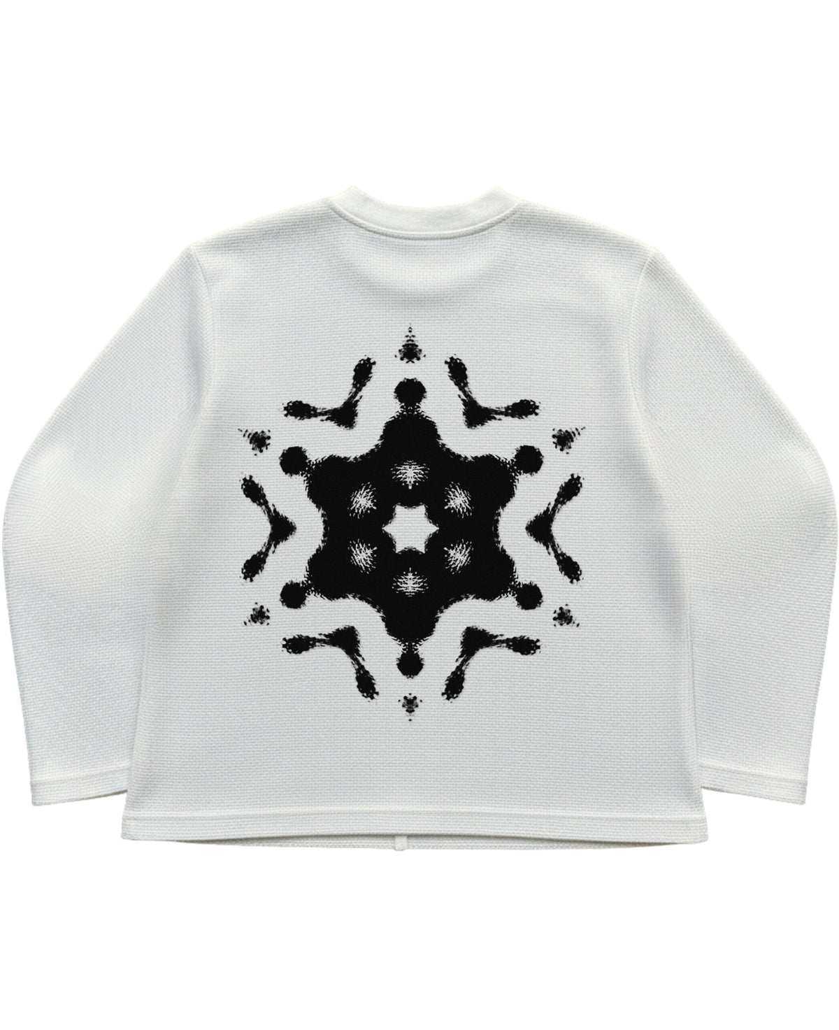 Off-white waffle knit oversized full-sleeve Back Design