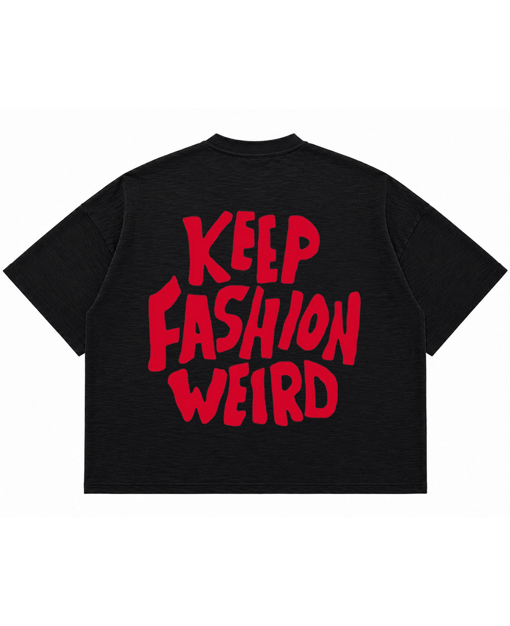Graphite Boxy Slub tee Back Design
