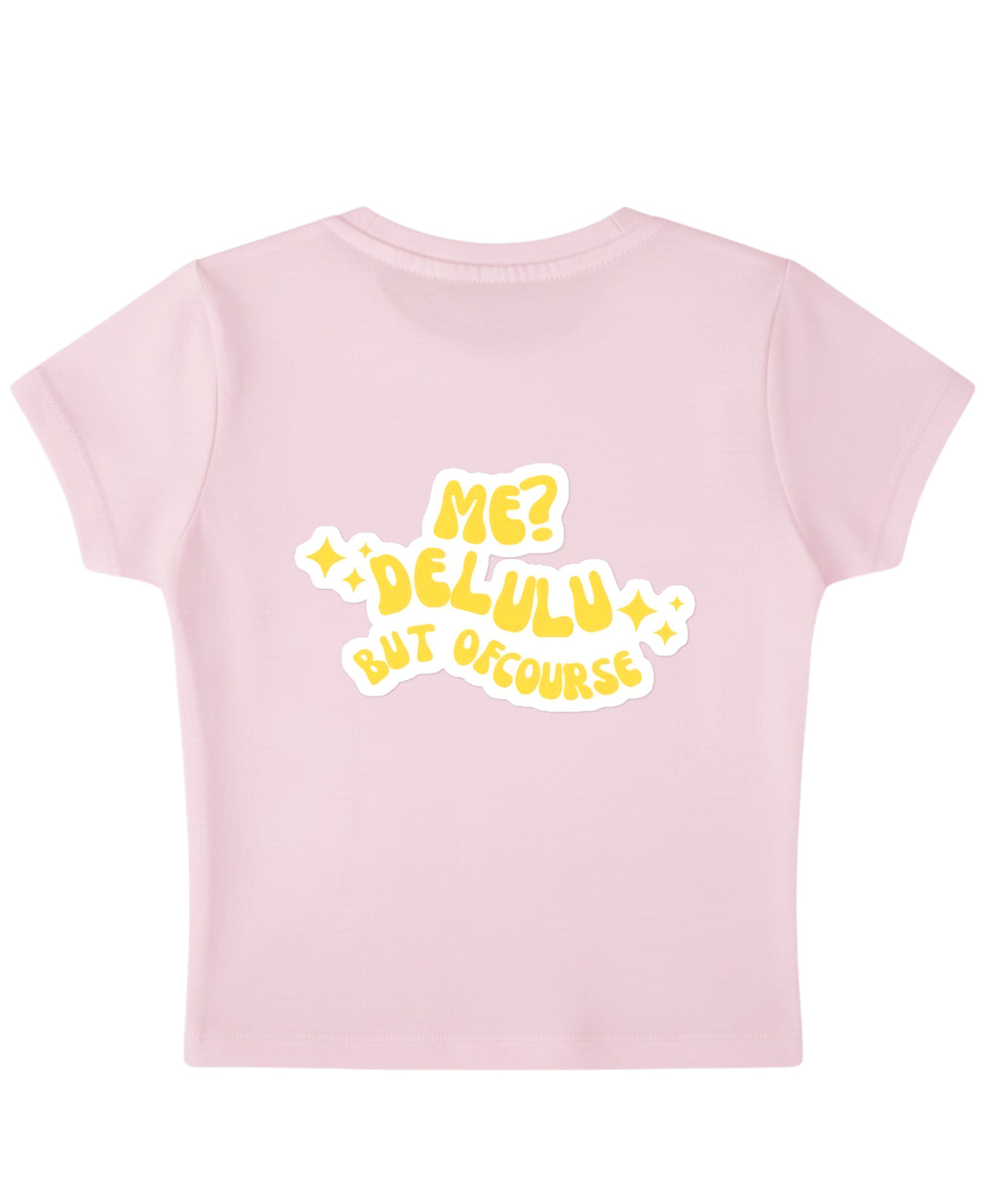 Baby Pink Baby Tee Back Design