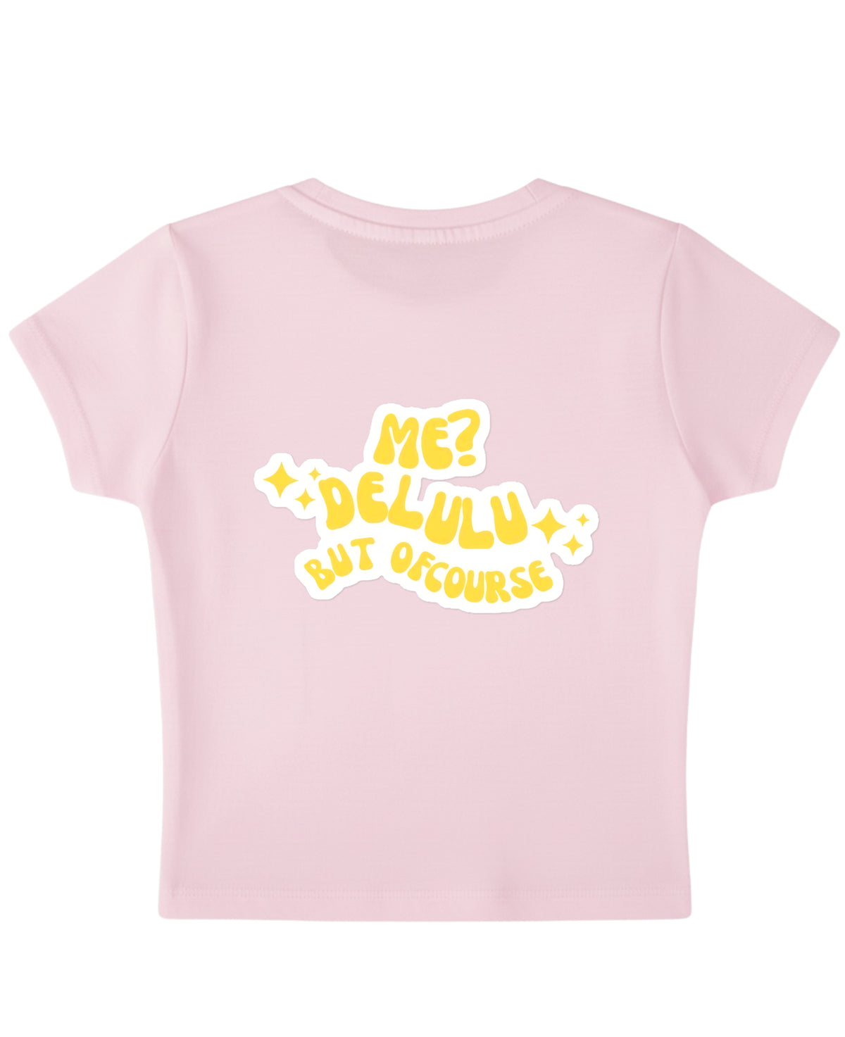 Baby Pink Baby Tee Back Design