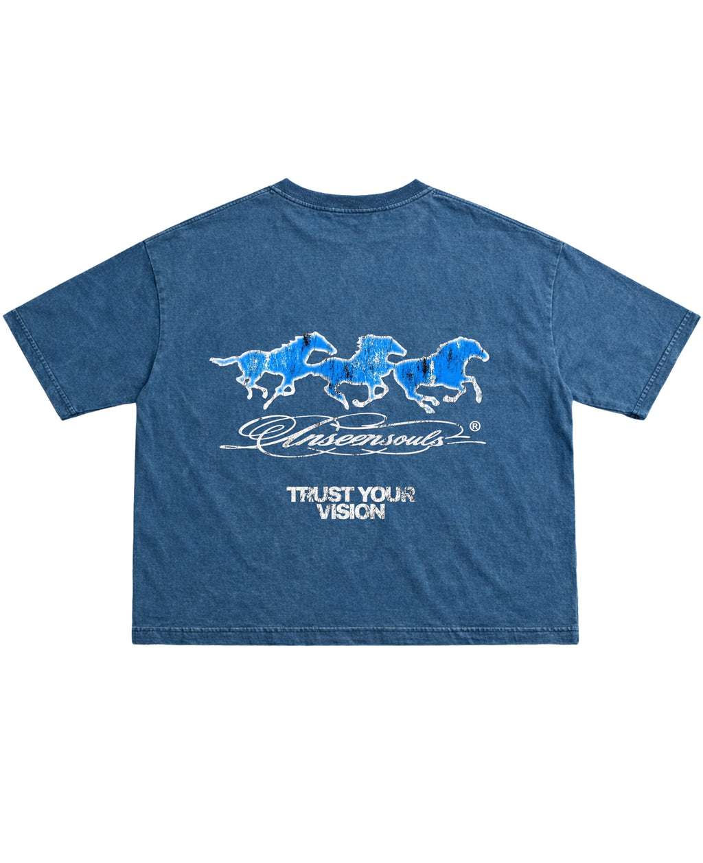 Denim Wash Boxy Fit T-shirt Back Design