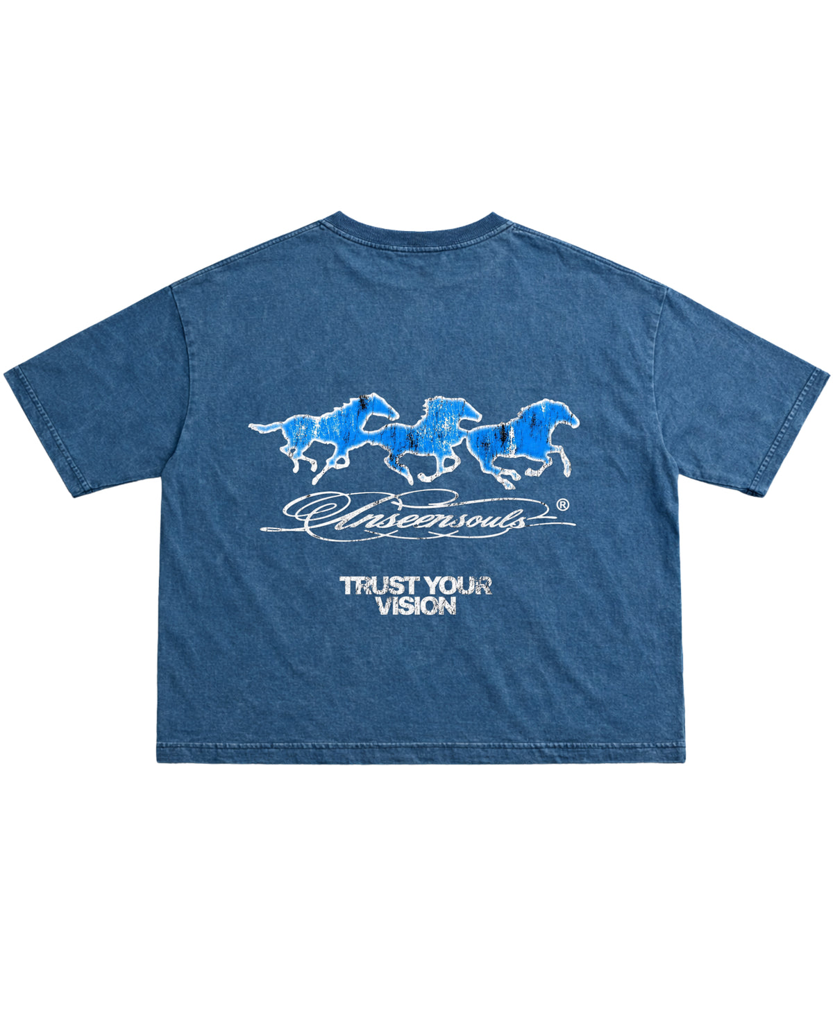 Denim Wash Boxy Fit T-shirt Back Design