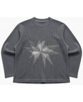 Acidwash waffle knit oversized full-sleeve Front Design