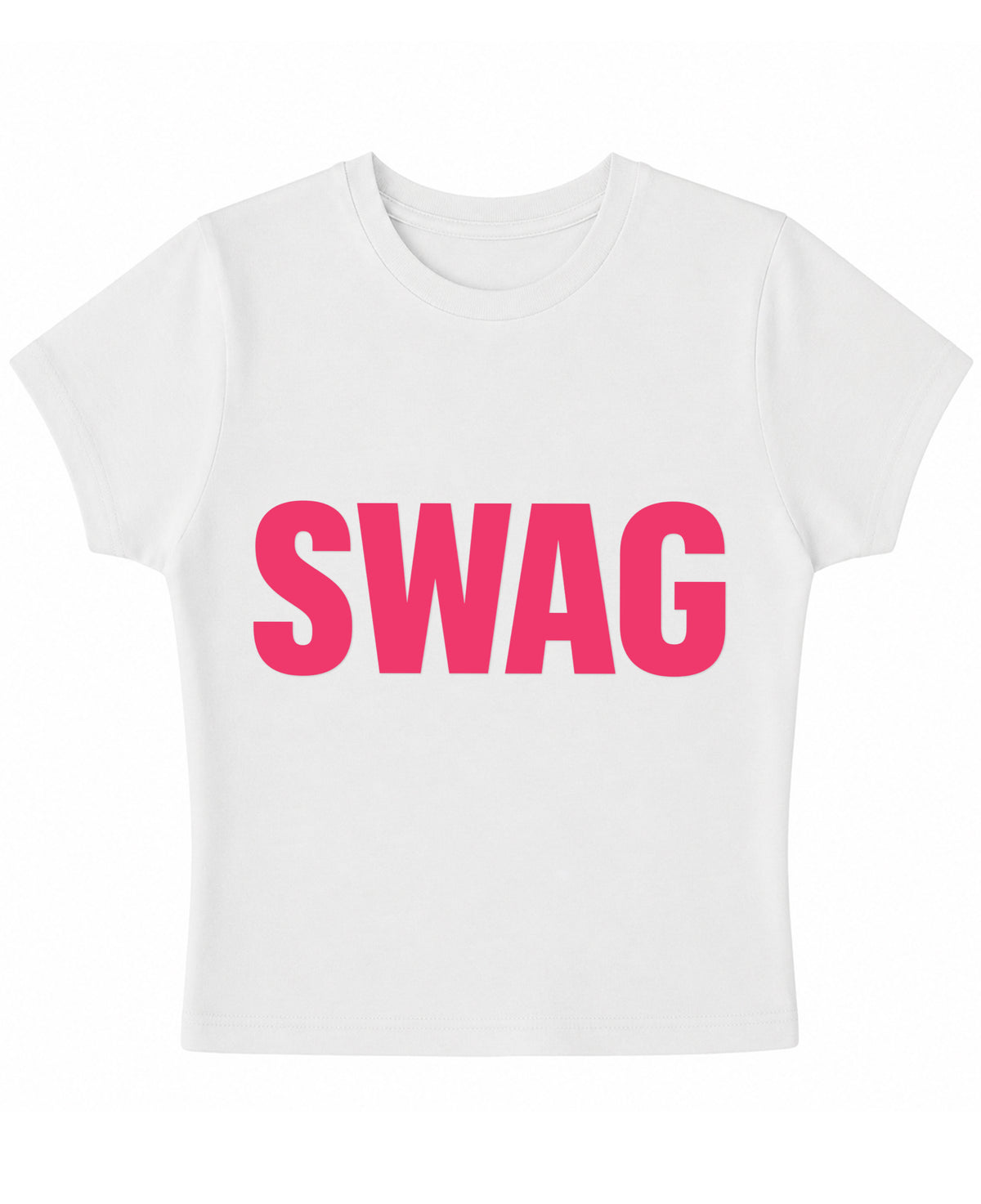 White Baby Tee Front Design