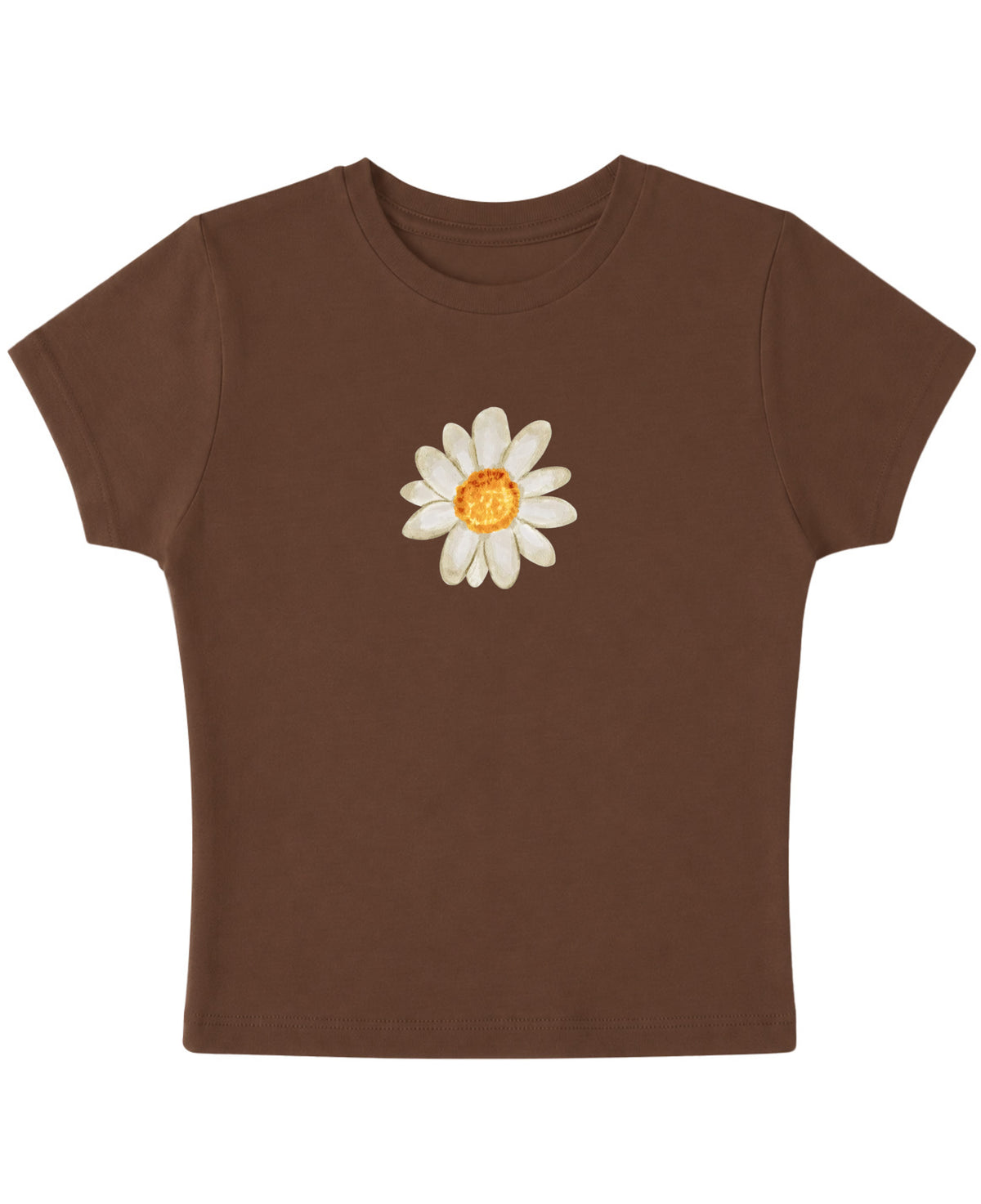 Mousse Brown Baby Tee Front Design