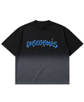 Black Ombré Wash Boxy Fit T-shirt Front Design