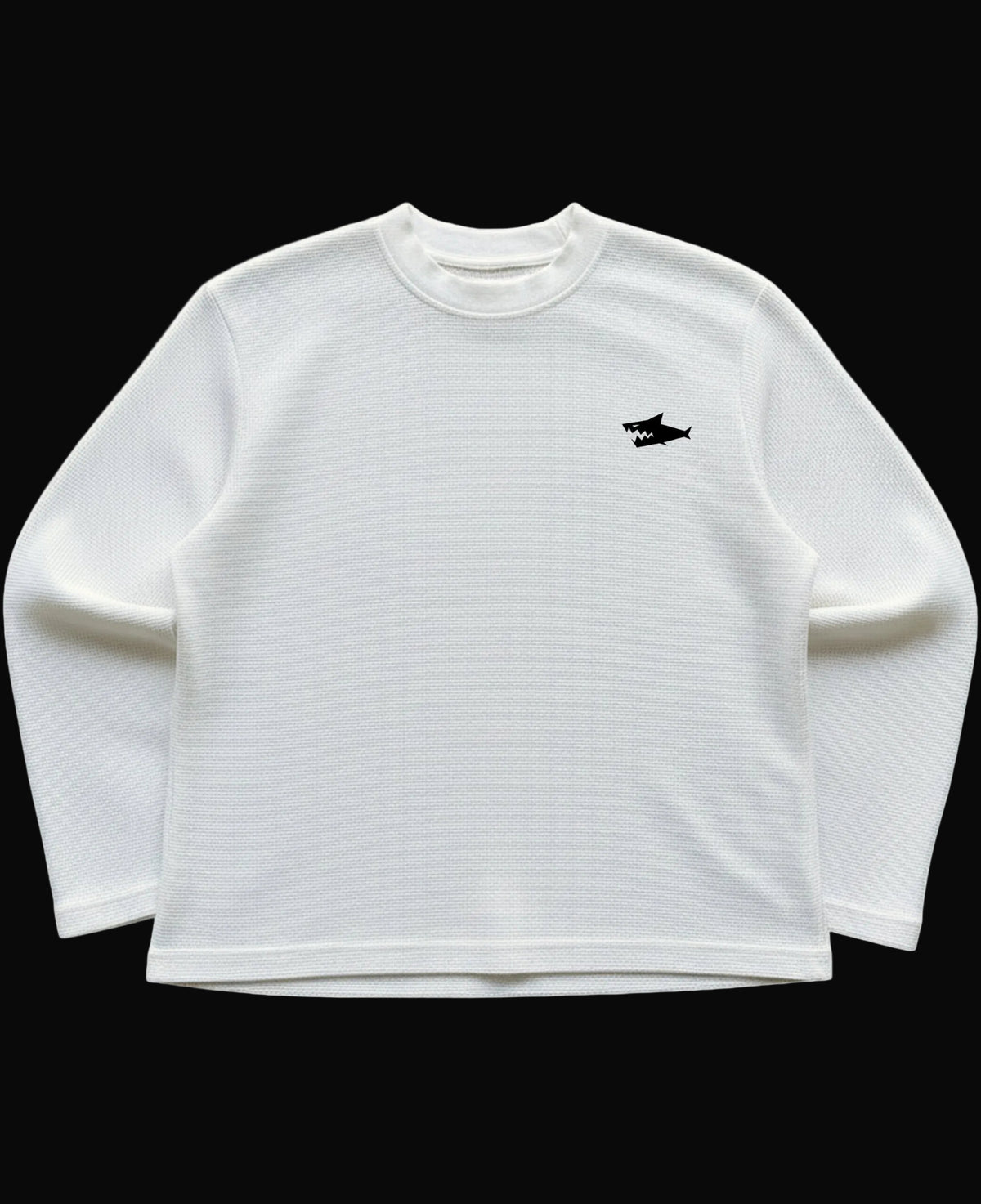 Off-white waffle knit oversized full-sleeve Front Design