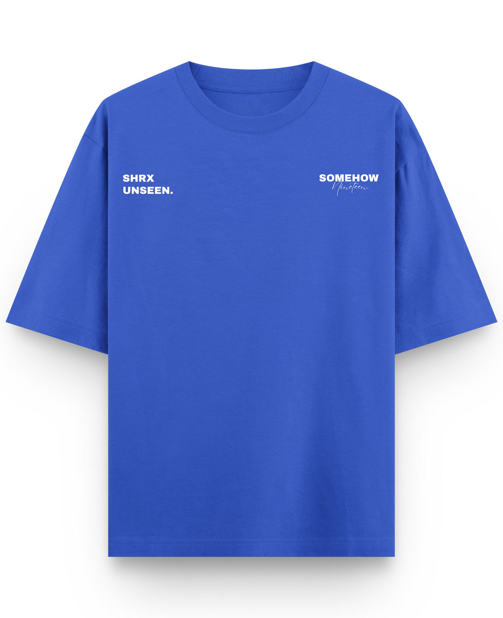 Royal Blue Oversized T-Shirt Front Design