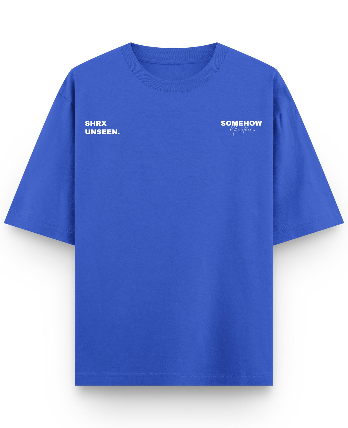 Royal Blue Oversized T-Shirt Front Design