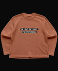 Brown waffle knit oversized full-sleeve Front Design
