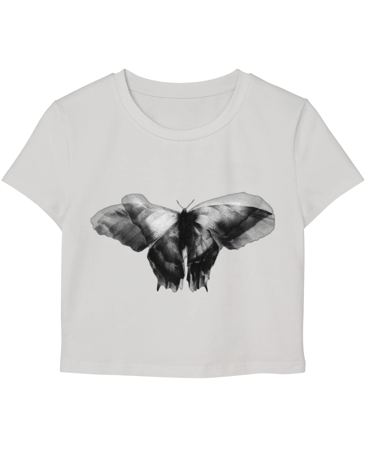White Baby Tee Front Design