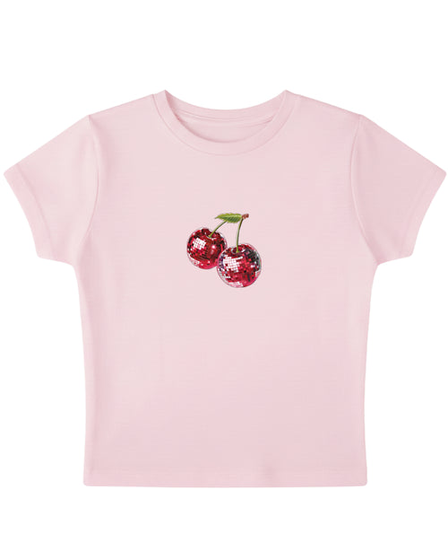 Baby Pink Baby Tee Front Design