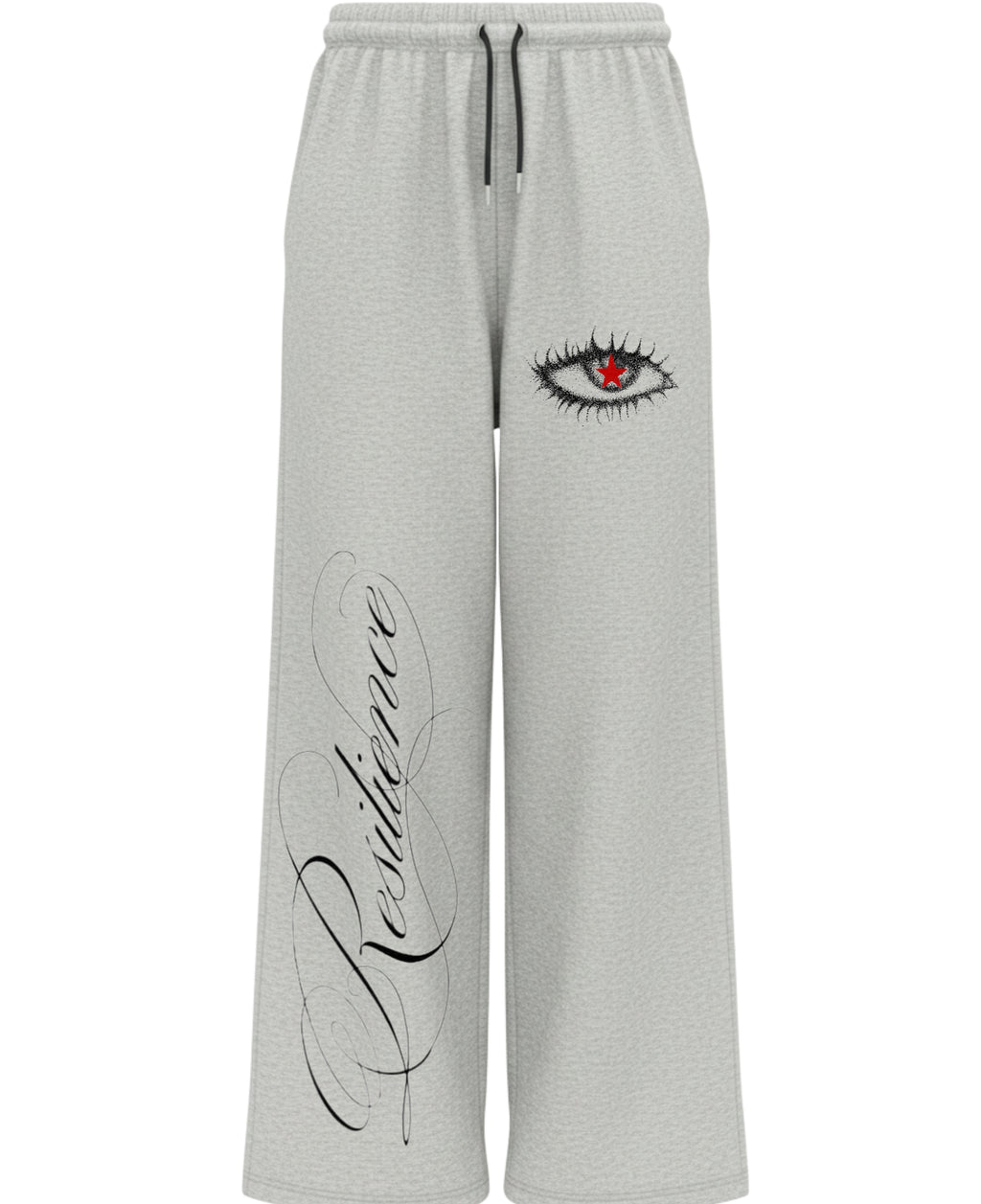 Grey Cotton Joggers Front Design