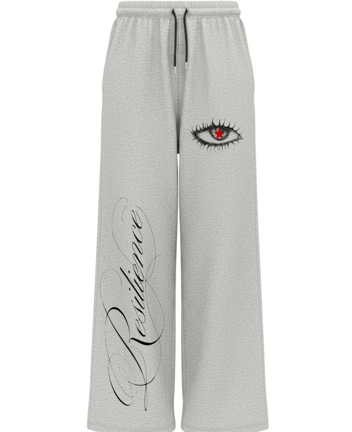Grey Cotton Joggers Front Design
