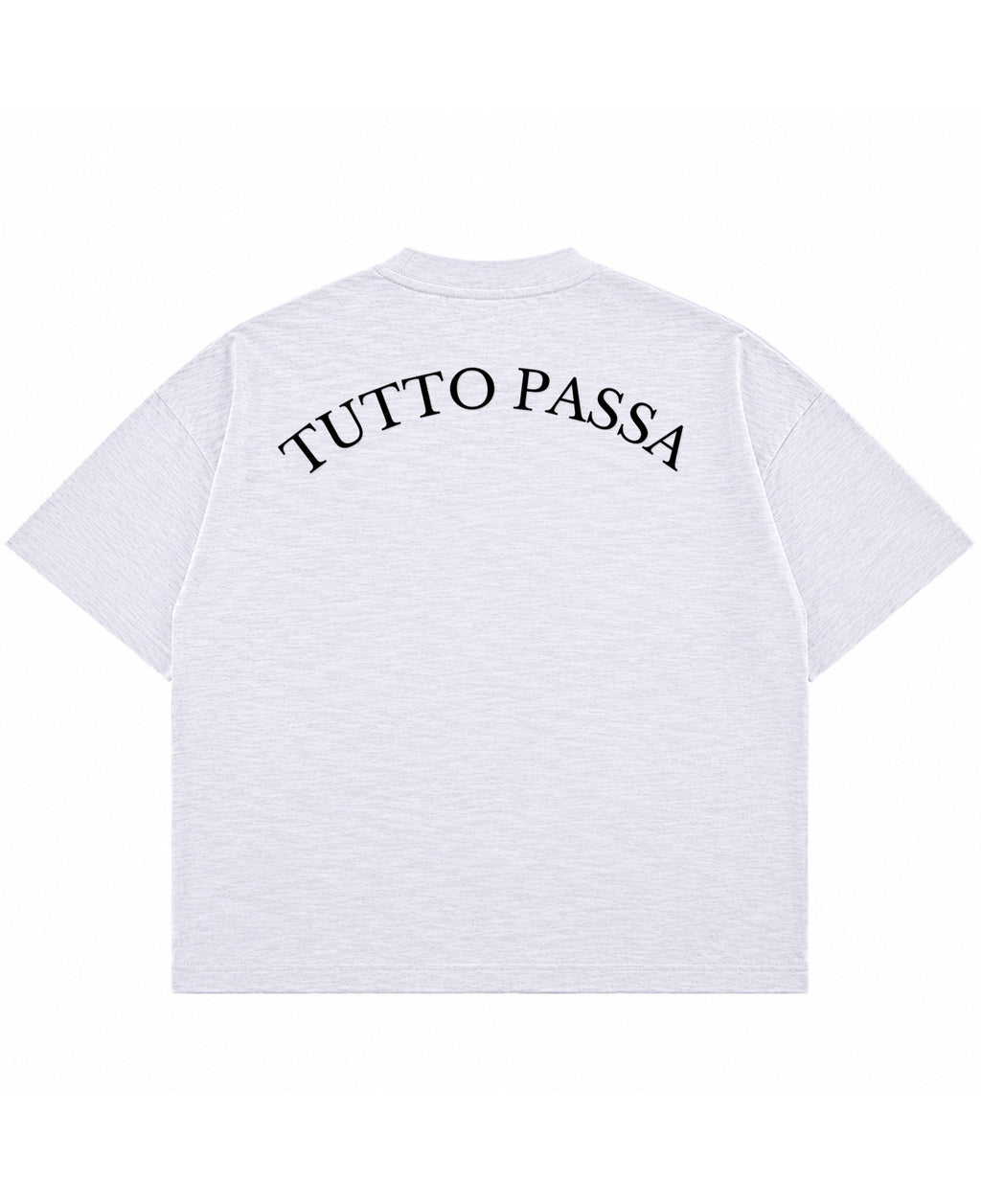 Dusty White Boxy Slub tee Back Design