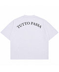 Dusty White Boxy Slub tee Back Design