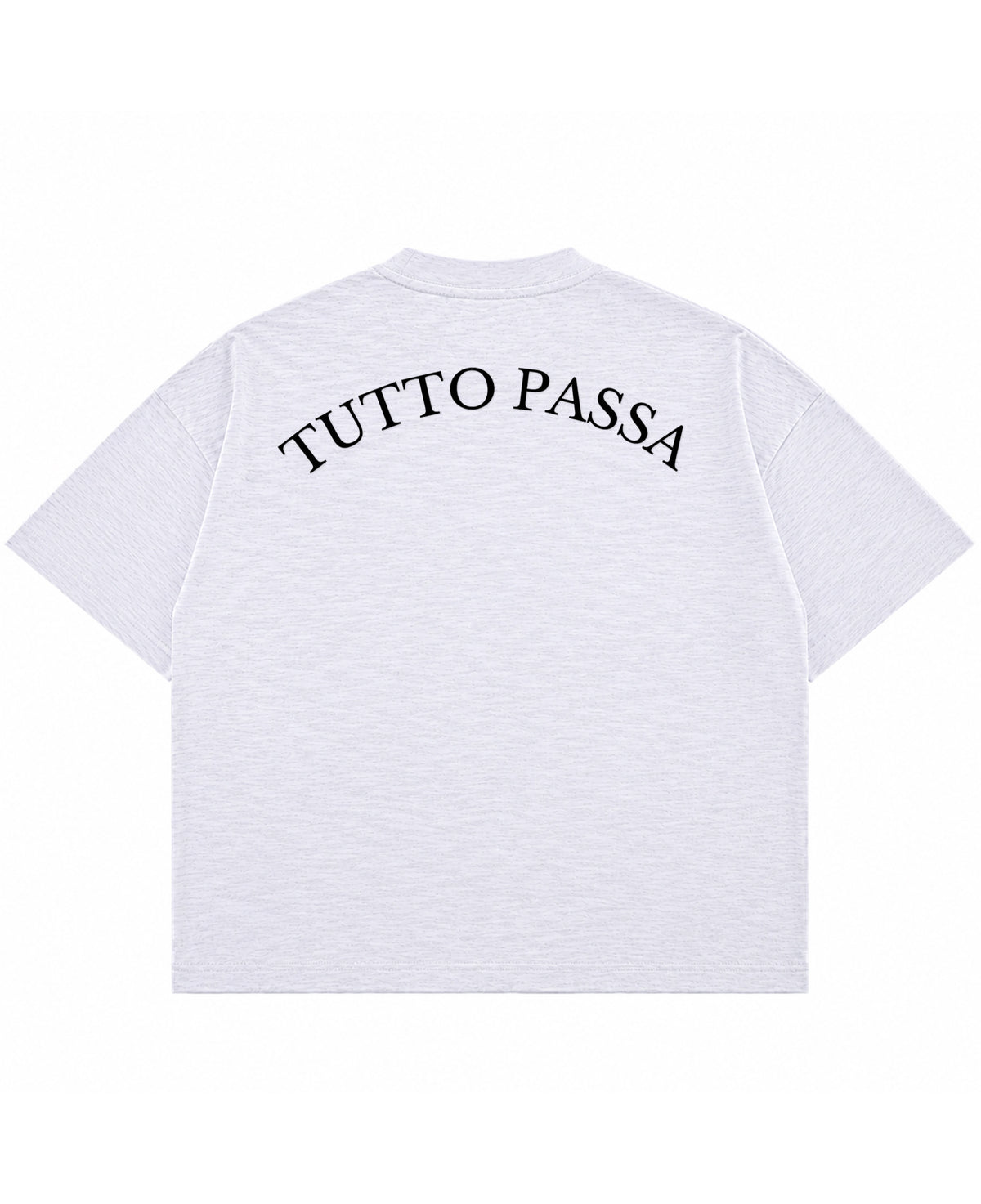 Dusty White Boxy Slub tee Back Design