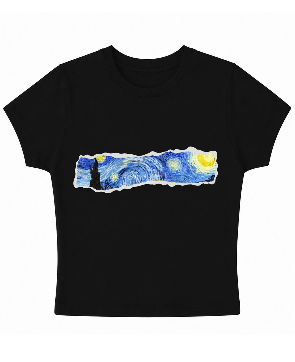 Black Baby Tee Front Design